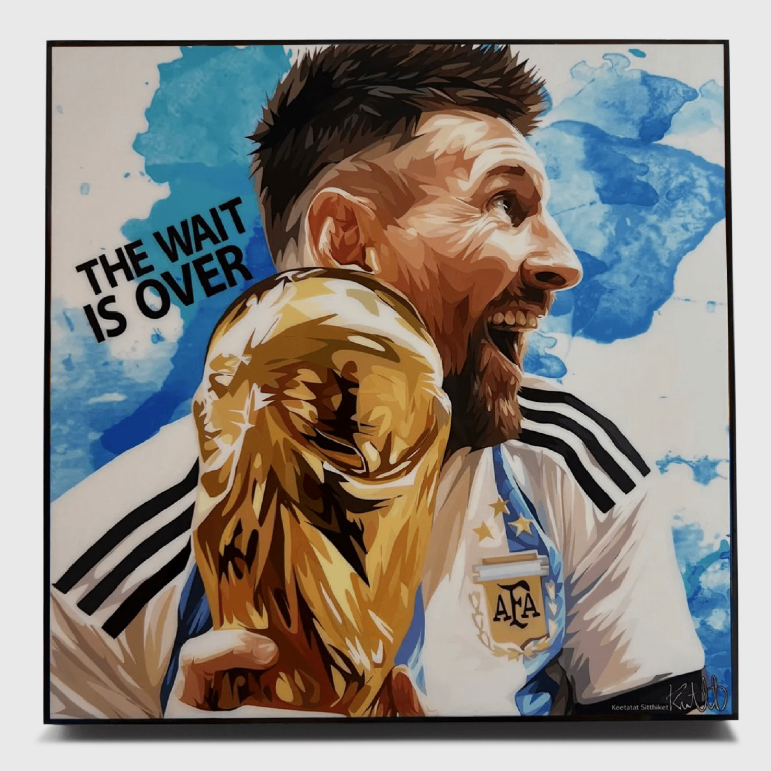 תמונה פוסטר כדורגל מסי פופ ארט