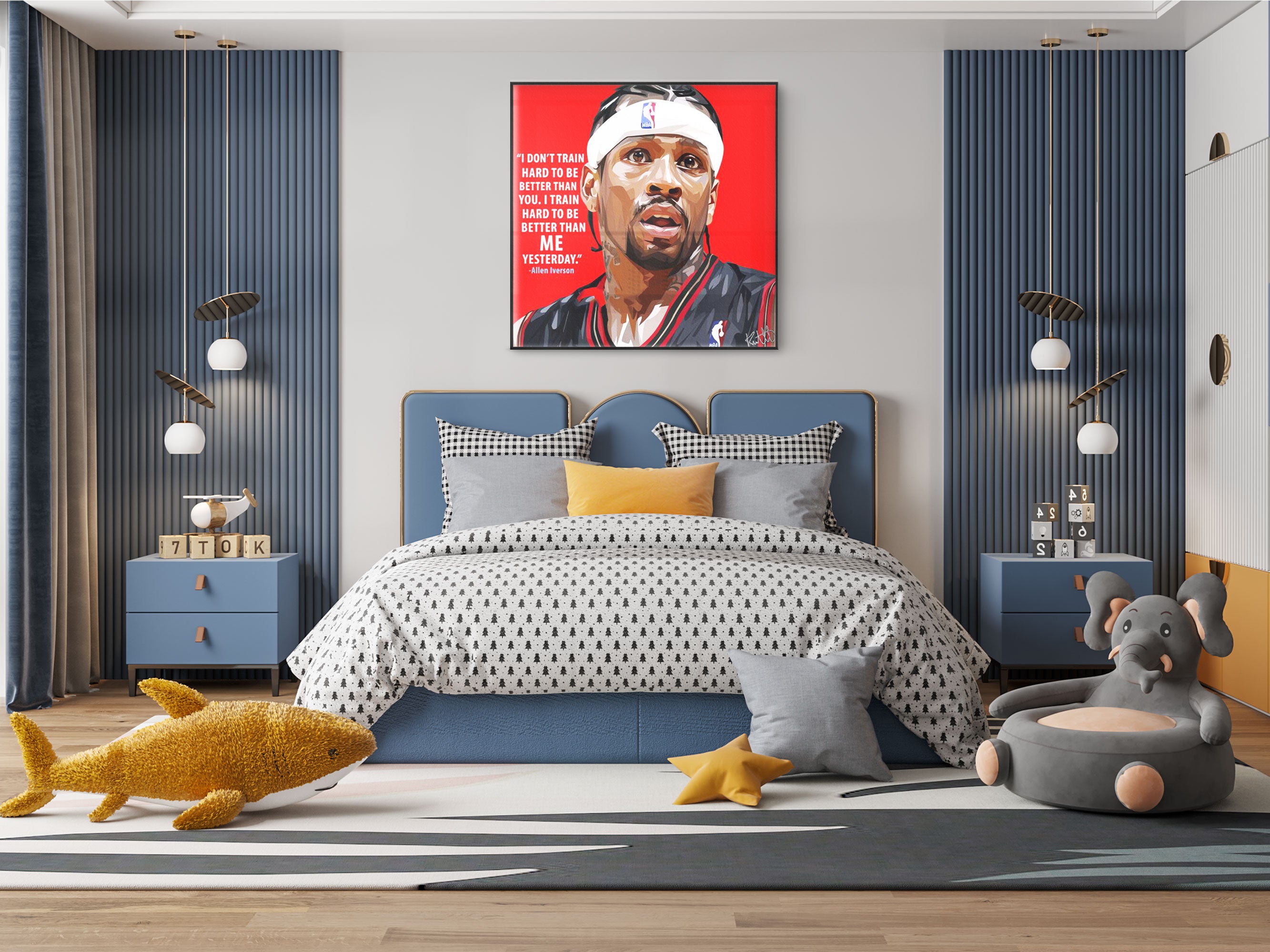 תמונה פוסטר כדורסל פופ ארט אלן אייברסון