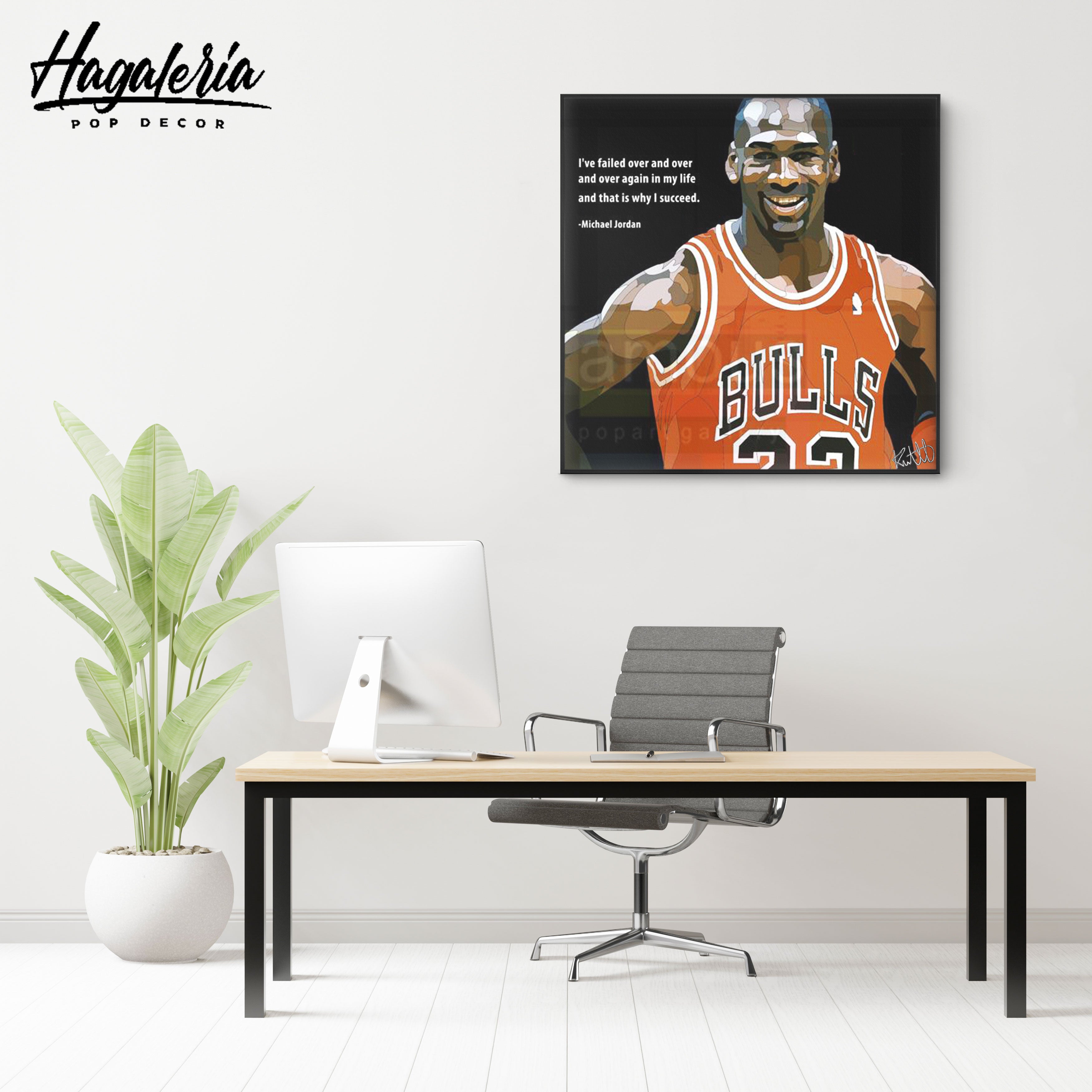 תמונה פוסטר כדורסל פופ ארט מייקל ג'ורדן