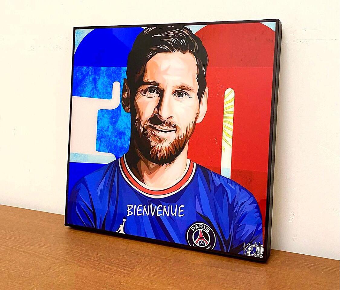 תמונה פוסטר כדורגל מסי פריז פופ ארט