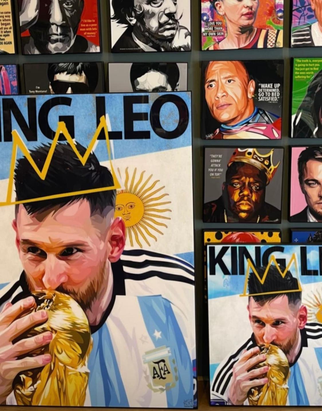 תמונה פוסטר כדורגל מסי פופ ארט